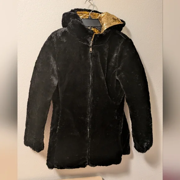 Fashion Nova Black Faux Fur Reversible Jacket - Picture 6 of 8